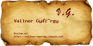Vallner György névjegykártya