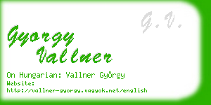gyorgy vallner business card