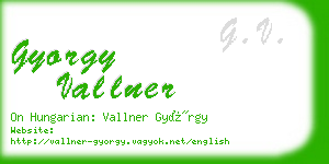 gyorgy vallner business card